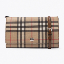 Burberry Check Wallet on Strap