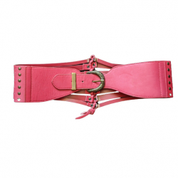 Just Cavalli Spectaculaire ceinture de cuir rose 85 cm