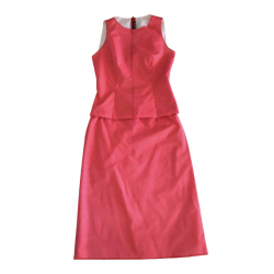 St. Emile Dress in light red, 2-piece, with 48% silk content