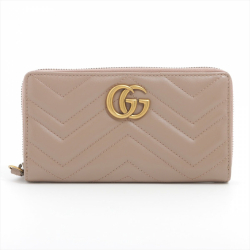 Gucci GG Marmont Continental Leather Pink Wallet