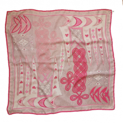 Emilio Pucci Pink and cream silk scarf