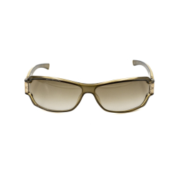 Gucci Sonnenbrille mit transparenten Bügeln olivgrün