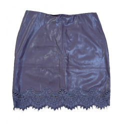 Patrizia Pepe Skirt in imitation leather / wine lace