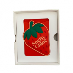 See By Chloé Card holder on phone in jardin de roses silicone
