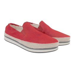 Prada espadrilles in red suede with rubber sole