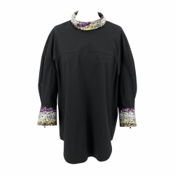 3.1 Phillip Lim black top with sequined collar & cuffs