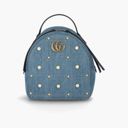 Gucci Marmont Pearl Studded Backpack