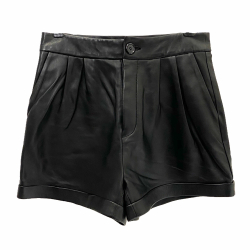 FRAME shorts in black leather
