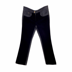 Alexander McQueen jeans with black velvet fronts