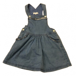 Cadete Rouselle Light blue denim dungaree dress for kids