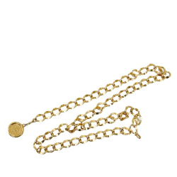 Chanel AB Chanel Gold Gold Plated Metal CC Medallion Chain-Link Belt France