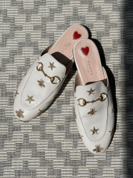 Gucci Princetown Bee & Star Mule - Size 38