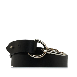 Fendi B Fendi Black Calf Leather Belt Italy