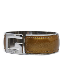 Gucci AB Gucci Brown Bronze Calf Leather Bracelet Italy