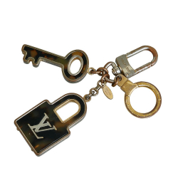 Louis Vuitton B Louis Vuitton Gold Brass Metal Porte Cles Confidence Key Holder & Bag Charm Italy