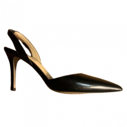 Fabio Rusconi Black leather heels 