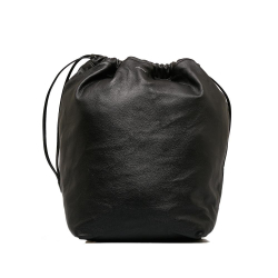 Saint Laurent B Saint Laurent Black Calf Leather Large Teddy Bucket Bag Italy
