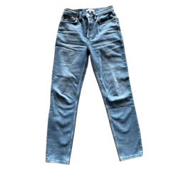 Re/Done High Rise Ankle Crop stretch jeans, in color Mid-90's