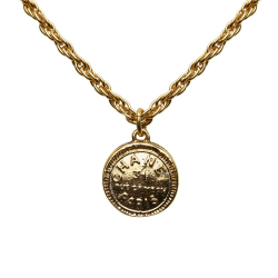 Chanel AB Chanel Gold Gold Plated Metal 31 Rue Cambon Pendant Necklace France
