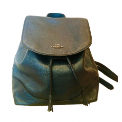 Coach Iridescent blue backpack, 100% glove-tanned cowhide leather