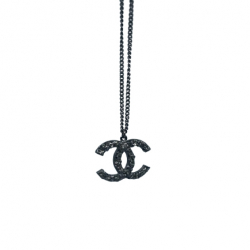 Chanel Silver-Toned Chanel CC Necklace