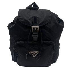 Prada Black Prada Nylon Single Backpack