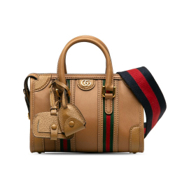 Gucci AB Gucci Brown Calf Leather Mini Bauletto Bag Italy