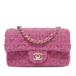 Chanel AB Chanel Pink Tweed Fabric Mini Classic Rectangular Flap Bag France