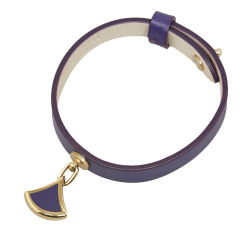Bvlgari AB Bvlgari Purple Calf Leather Diva Bracelet Italy