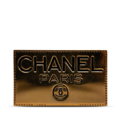 Chanel B Chanel Gold Gold Plated Metal CC Logo Plate Brooch France