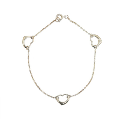 Tiffany & Co Tiffany Silver SV925 / Sterling Silver Metal Elsa Peretti Silver Open Heart Bracelet United States