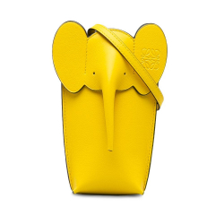 Loewe AB LOEWE Yellow Calf Leather Elephant Pocket Crossbody Bag Spain