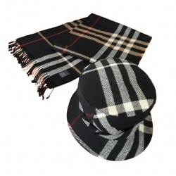 Burberry scarf + hat.