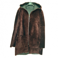 Sandro Reversible Leather/Fur Coat