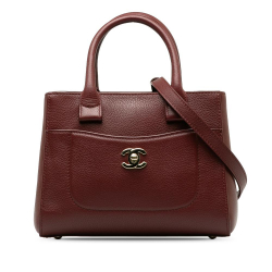Chanel AB Chanel Red Bordeaux Calf Leather Mini Neo Executive Satchel Italy