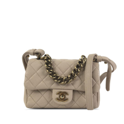 Chanel AB Chanel Brown Beige Calf Leather Mini Paris Rome skin Trapezio Bag Italy