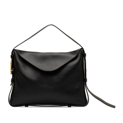 Bottega Veneta AB Bottega Veneta Black Calf Leather Cradle Shoulder Bag Italy