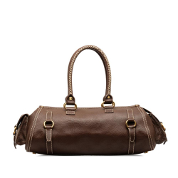 Celine B Celine Brown Dark Brown Calf Leather Handbag Italy