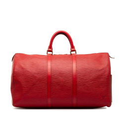 Louis Vuitton B Louis Vuitton Red Epi Leather Leather Epi Keepall 50 France
