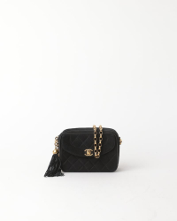 Chanel CC Suede Camera Tassel Bag