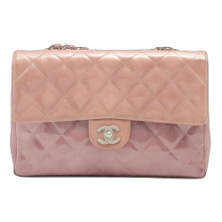 Chanel Pink Leather Chanel Medium Flap Bag