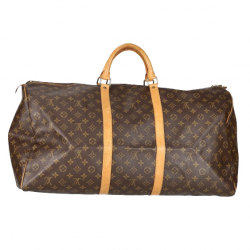 Louis Vuitton Brown Coated Canvas Louis Vuitton Keepall Bandouliere 60