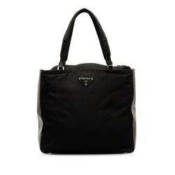 Prada B Prada Black Nylon Fabric Tessuto Handbag Italy