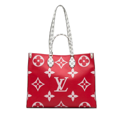 Louis Vuitton AB Louis Vuitton Red with Pink Monogram Canvas Canvas Monogram Giant Onthego GM France