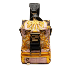 Versace AB Versace Pink with Multi Nylon Fabric x Versace Mini Fendiness Convertible Backpack Italy