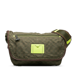 Louis Vuitton AB Louis Vuitton Green Olive Green Nylon Fabric Damier Challenge Messenger Bag Italy