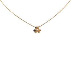Van Cleef & Arpels AB Van Cleef and Arpels Gold 18K Yellow Gold Metal and Diamond Frivole Pendant Necklace France