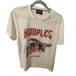 The Kooples WHITE ROCK COTTON T-SHIRT WITH EAGLE PRINT
