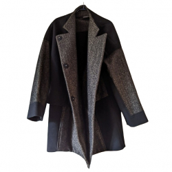 Sonia Rykiel Two-tone lagenlook wool jacket M-L