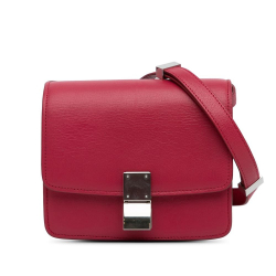 Celine AB Celine Red Calf Leather Small Classic Box Italy